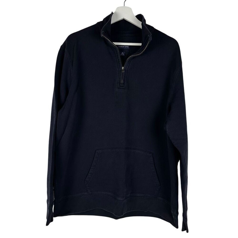 Lands End Mens Heavy 1/4 Zip Pullover size XL
